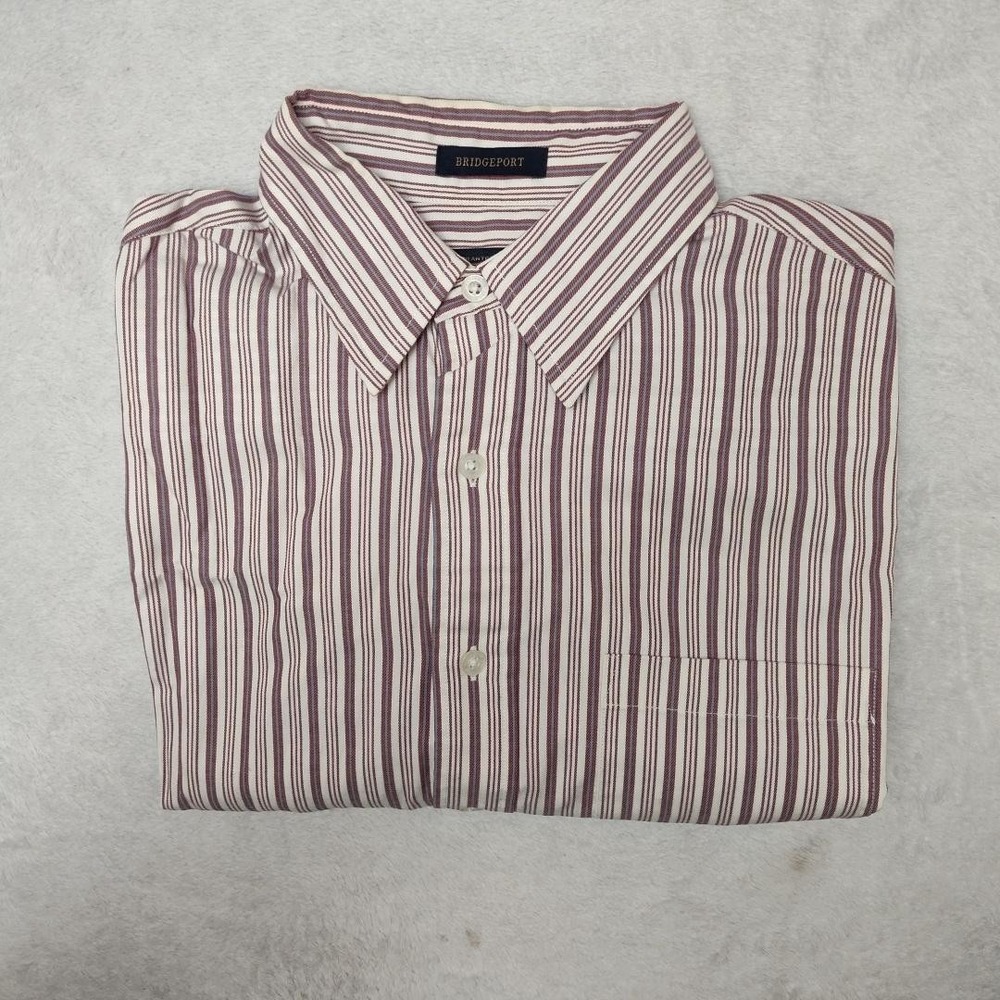 Pendleton Shirt Mens M White Striped Point Collar Dress Long Sleeve Bridgeport